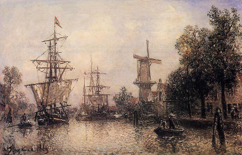 Johan Barthold Jongkind The Port of Rotterdam Germany oil painting art